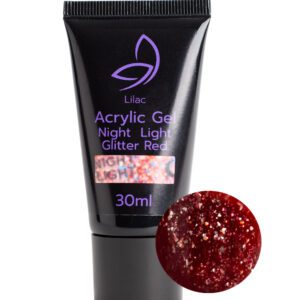 Акригель Night Light Glitter Red 30 мл